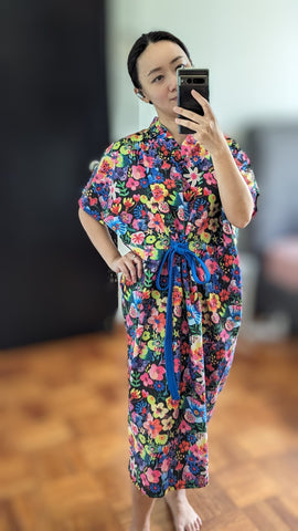 Eye On The World Midi Kimono Dress