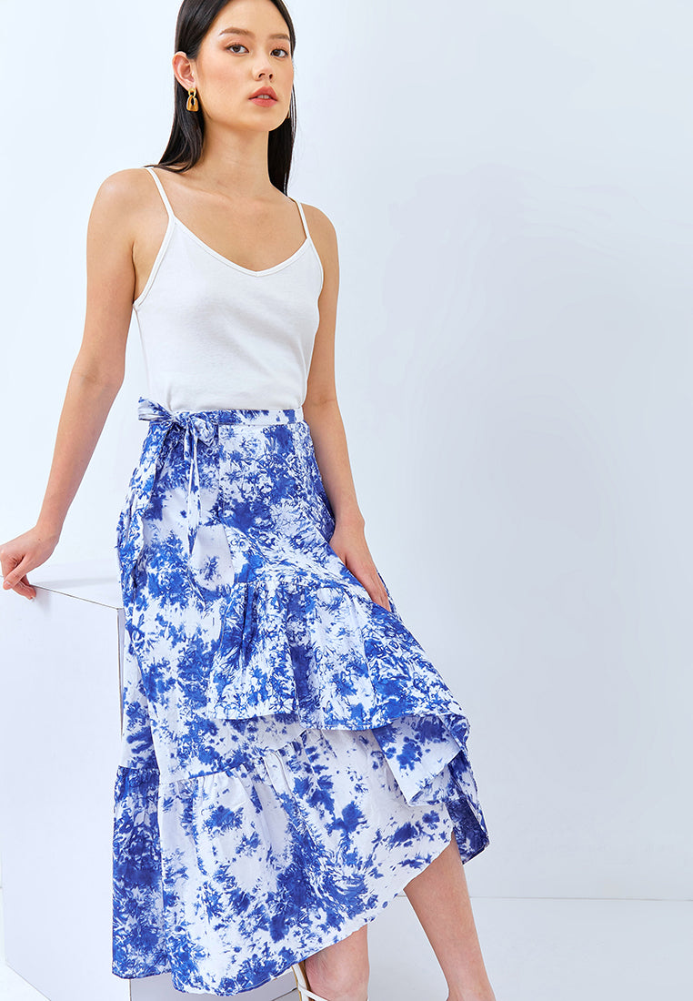 BLUE GALAXY Wrap Skirt