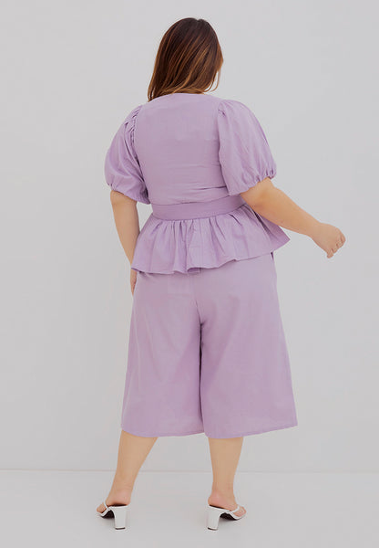 Ashley Culottes Pants Purple #FS50