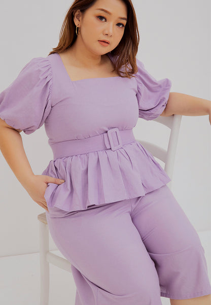 Ashley Culottes Pants Purple #FS50