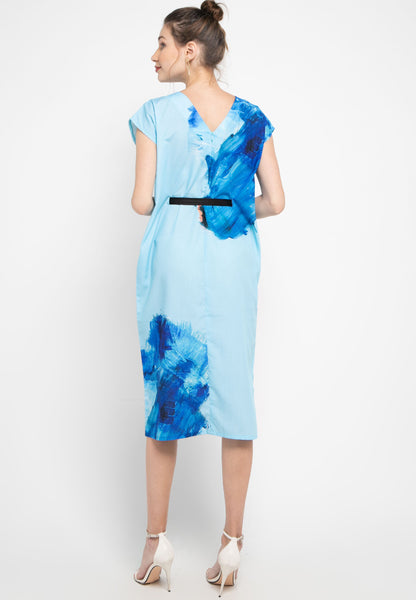 BLUE SPLASH Kimono Dress Straight