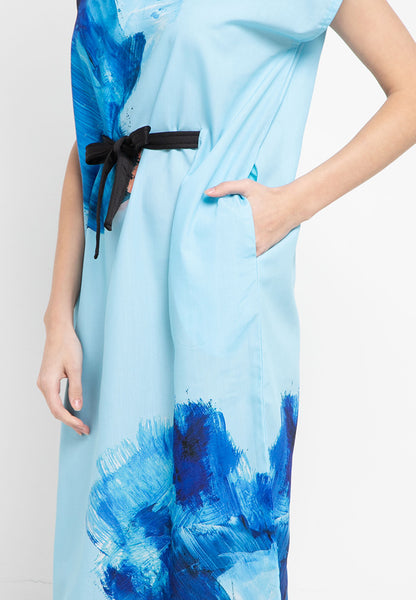 BLUE SPLASH Kimono Dress Straight