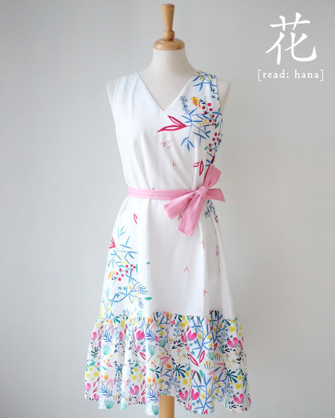 WHITE 花 HANA Twirl Dress