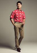 CALLIGRAPHY TILES Man Shirt with Point Collar