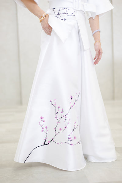 Cherry Blossoms in Pink Maxi Circle Culottes