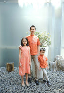 3D Tenun Orange Boy Shirt