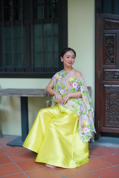 LIME GREEN Maxi Circle Culottes