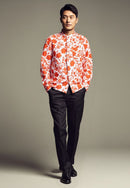 PERANAKAN PAWS Man Shirt Long Sleeve with Point Collar