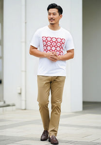CALLIGRAPHY TILES Unisex Adult White T-shirt