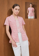 FLOWER Blush Batik Kebaya Peplum Top