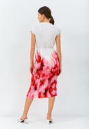 PEONIES Pleated Midi Dress
