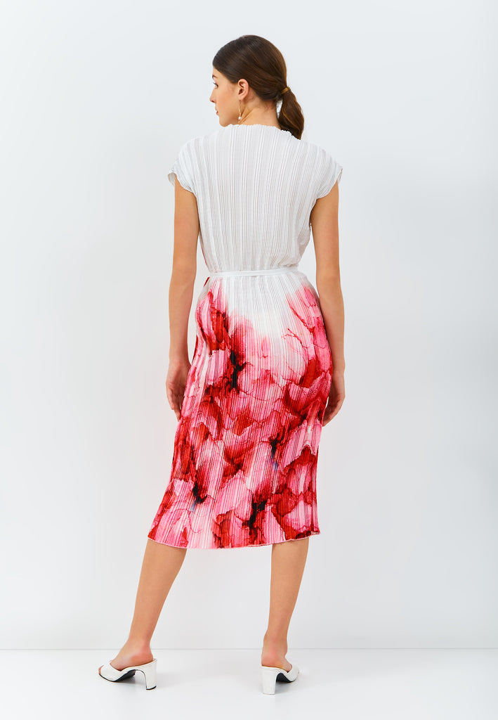 PEONIES Pleated Midi Dress – ANS.EIN