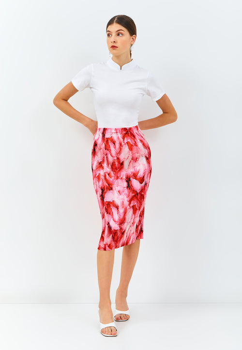PEONIES Pleated Skirt