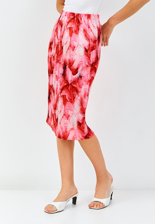 PEONIES Pleated Skirt
