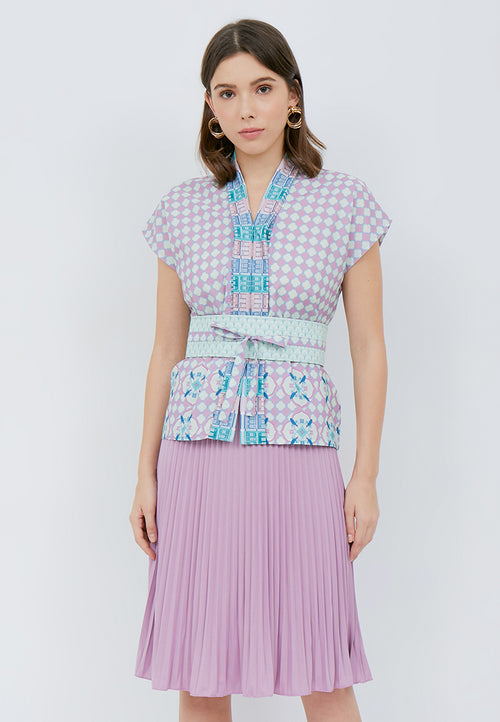 [SINGAPORE STORY] PERANAKAN Nyonya Cap Sleeve Top
