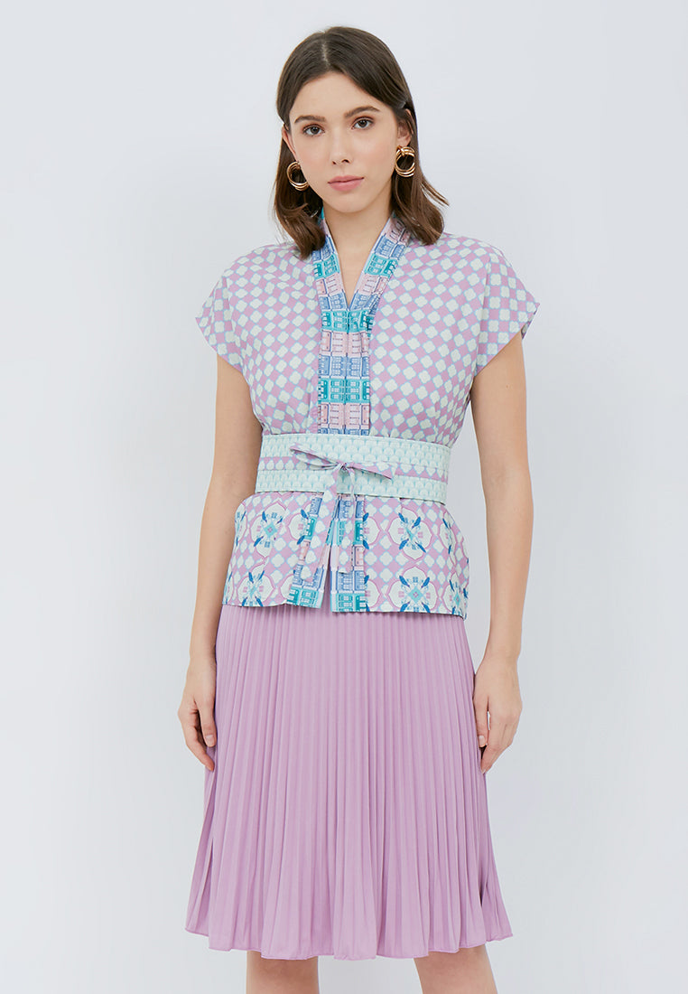 [SINGAPORE STORY] PERANAKAN Nyonya Cap Sleeve Top
