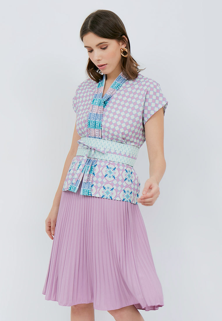 [SINGAPORE STORY] PERANAKAN Nyonya Cap Sleeve Top