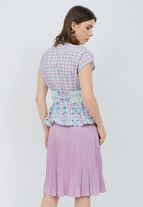 [SINGAPORE STORY] PERANAKAN Nyonya Cap Sleeve Top