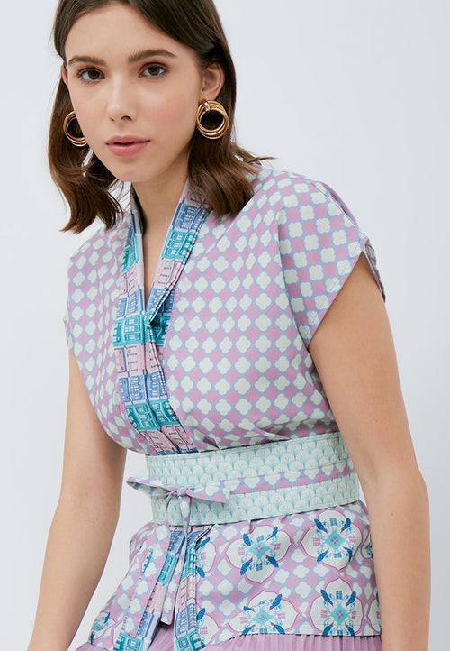 [SINGAPORE STORY] PERANAKAN Nyonya Cap Sleeve Top