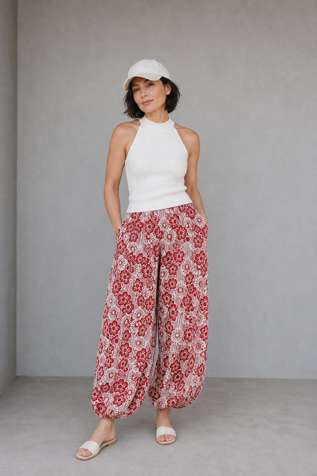 BANGKIT Red Fourways Pants