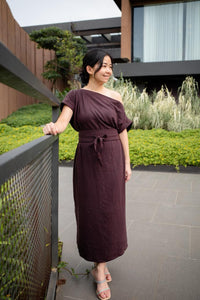 Brown Linen Magic Dress