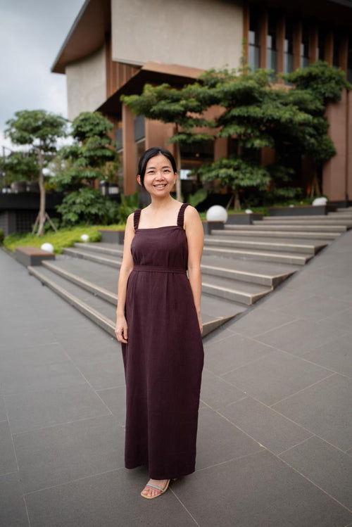 Brown Linen Magic Dress