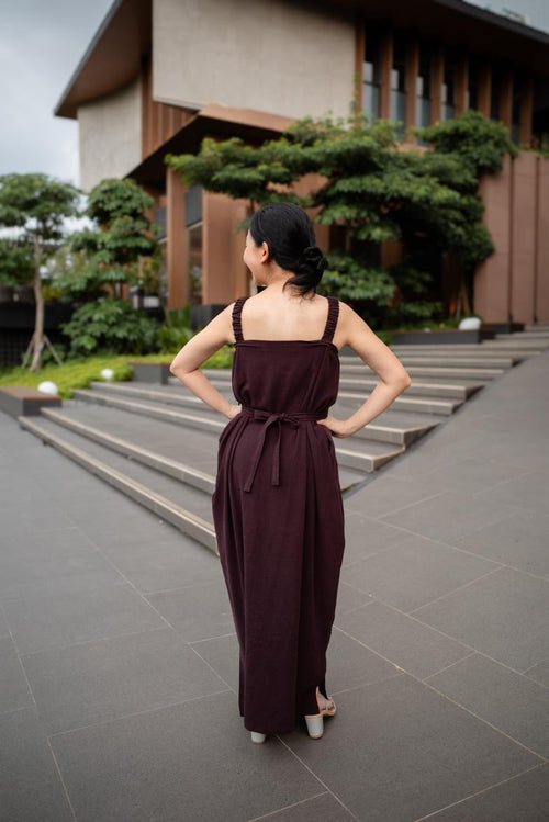 Brown Linen Magic Dress