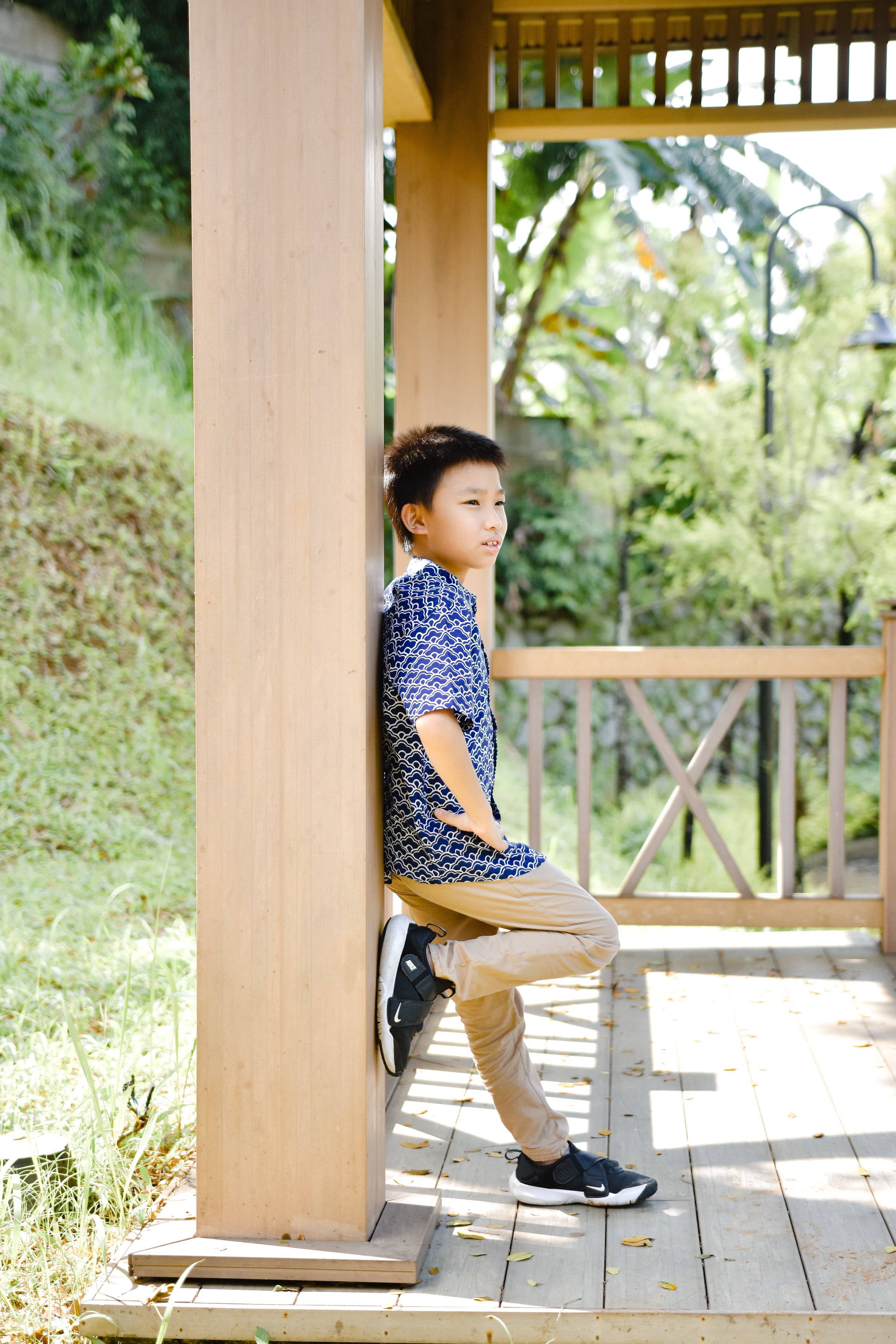 CLOUD Navy Boy Batik Shirt