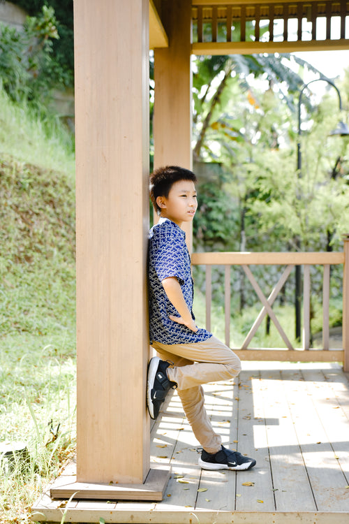 CLOUD Navy Boy Batik Shirt