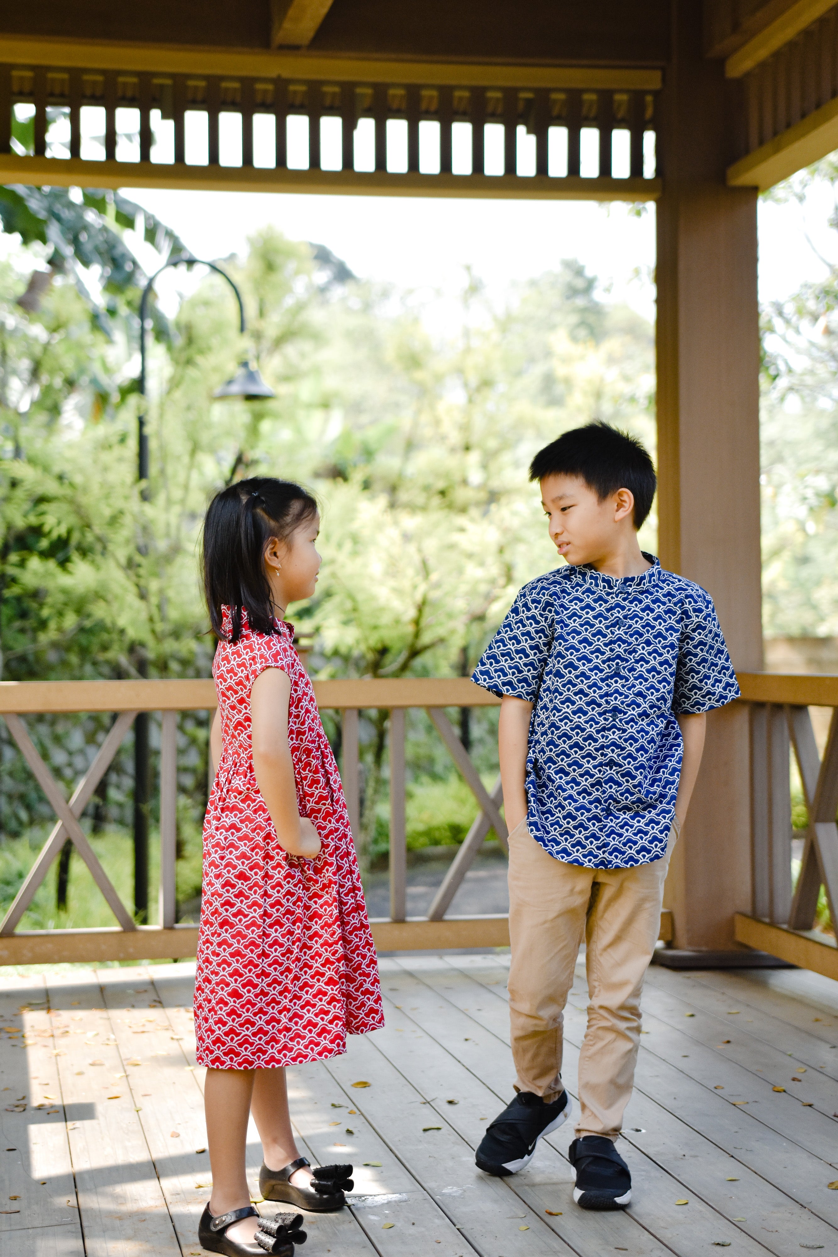 CLOUD Navy Boy Batik Shirt
