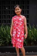 PERANAKAN PAWS Red Girl Baby Doll Dress