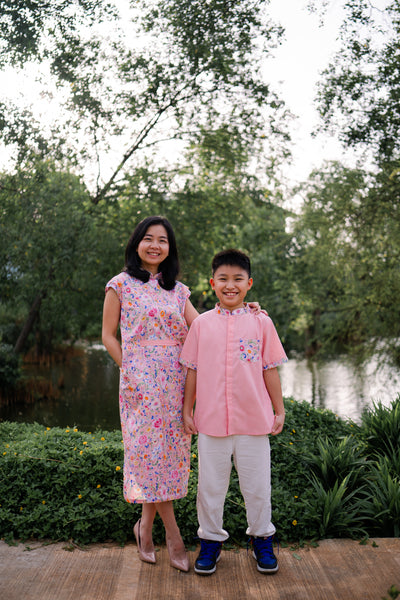 ORIENTAL SPRING Kimono Cheongsam Dress