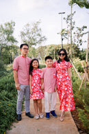 PERANAKAN PAWS Red Girl Sleeve Cheongsam Dress