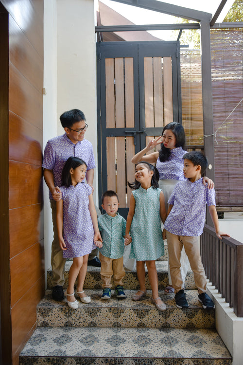 STARS Lilac Batik Cheongsam Top