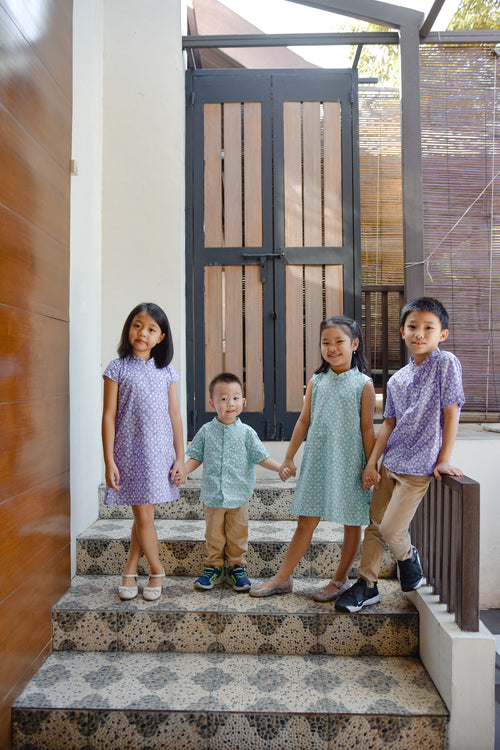 STARS Lilac Sleeve Girl Dress