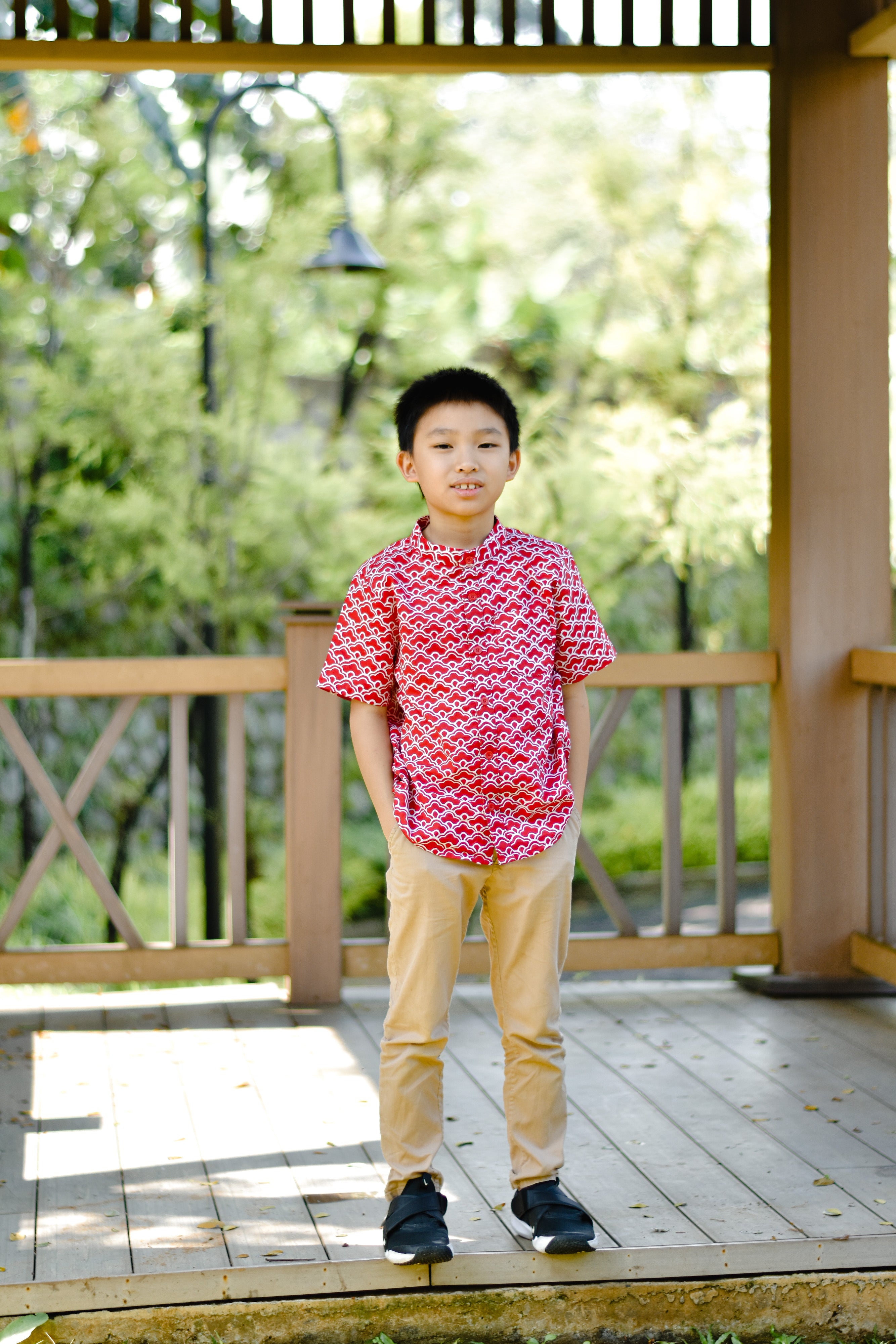 CLOUD Red Boy Batik Shirt