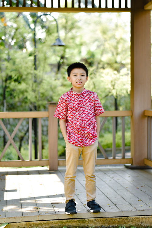 CLOUD Red Boy Batik Shirt