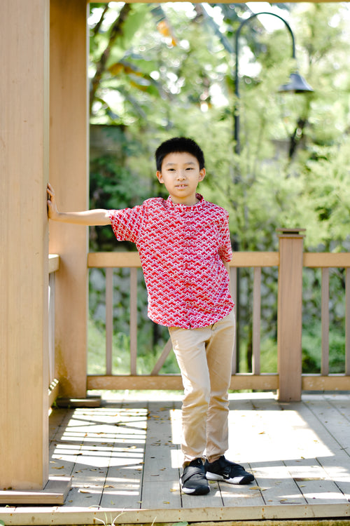 CLOUD Red Boy Batik Shirt