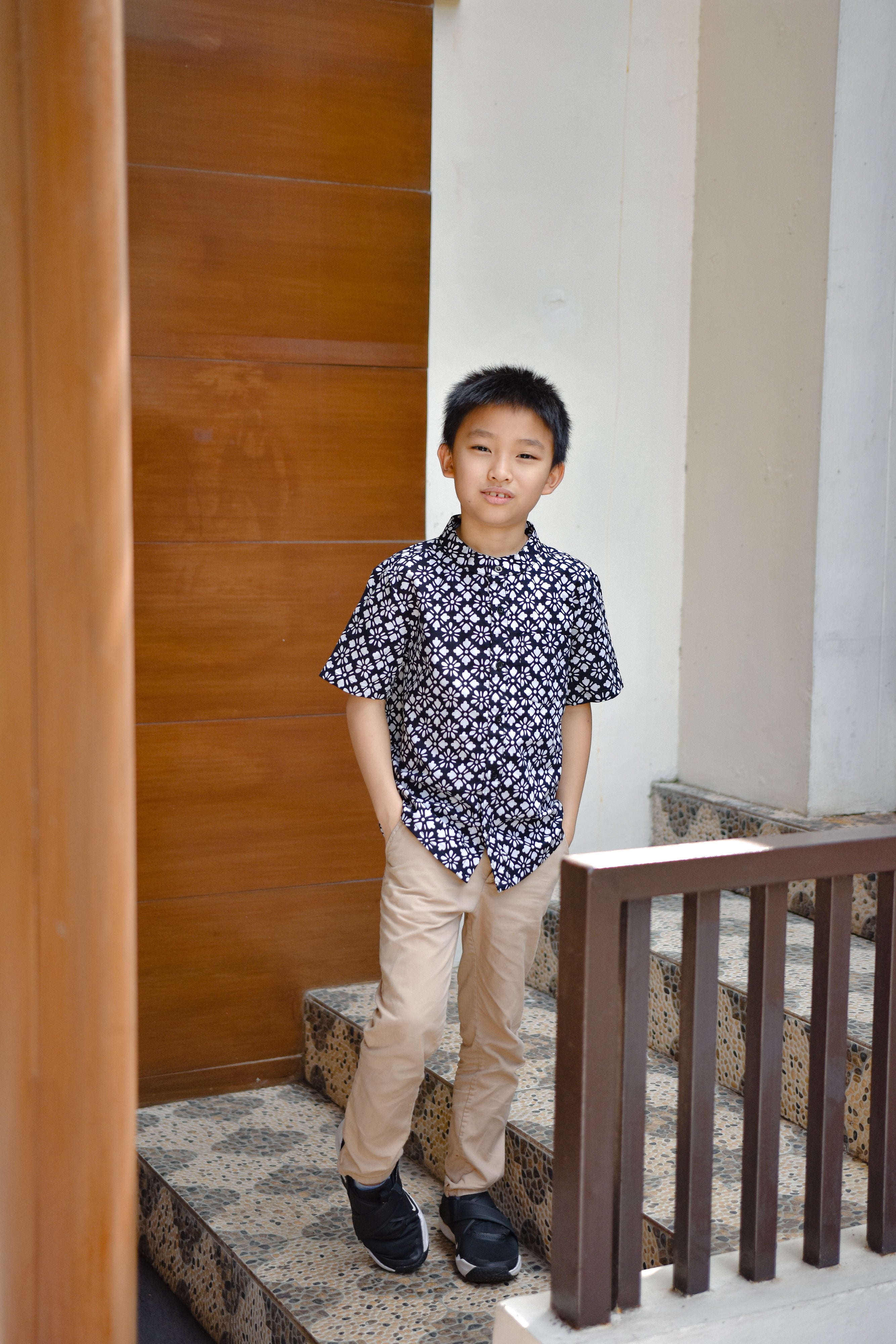 STARS Black Boy Batik Shirt