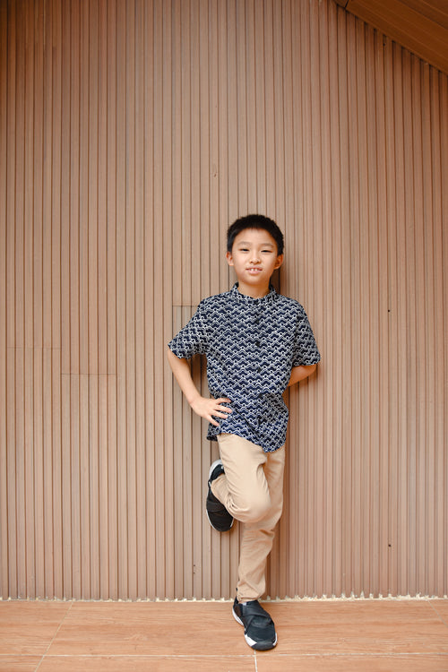 CLOUD Black Boy Batik Shirt