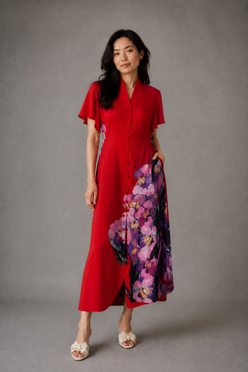 ORCHID Kebaya Flutter Dress