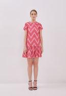3D Tenun Fuchsia Mini Dress