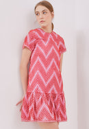 3D Tenun Fuchsia Mini Dress