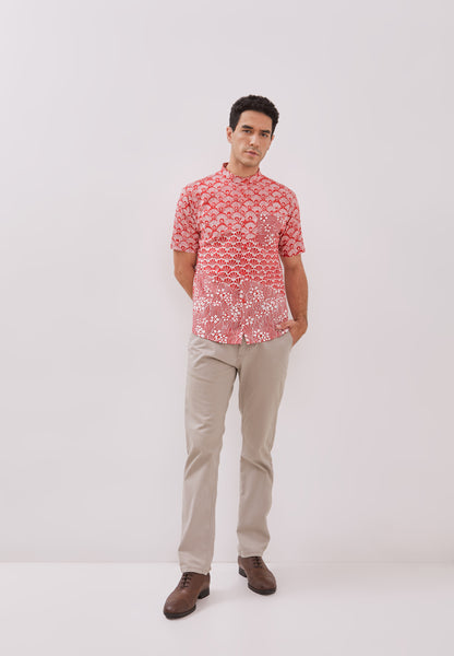 Kintsugi Red Man Batik Shirt