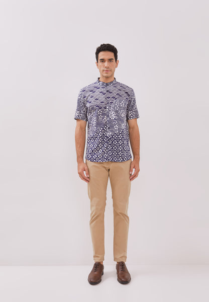 Kintsugi Navy Man Batik Shirt