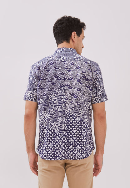 Kintsugi Navy Man Batik Shirt