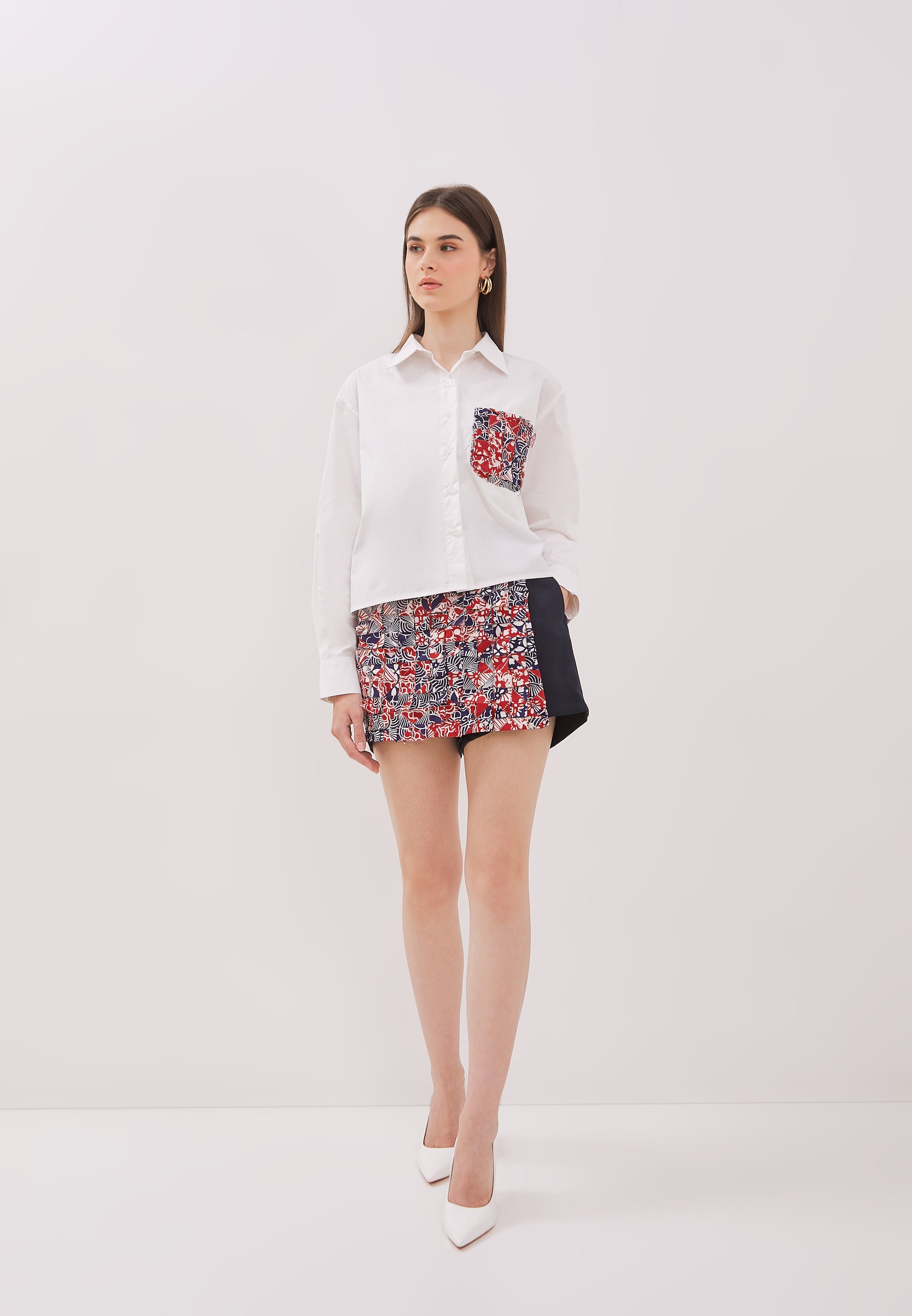 ORIGAMI Navy Red Shirt