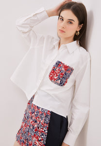 ORIGAMI Navy Red Shirt