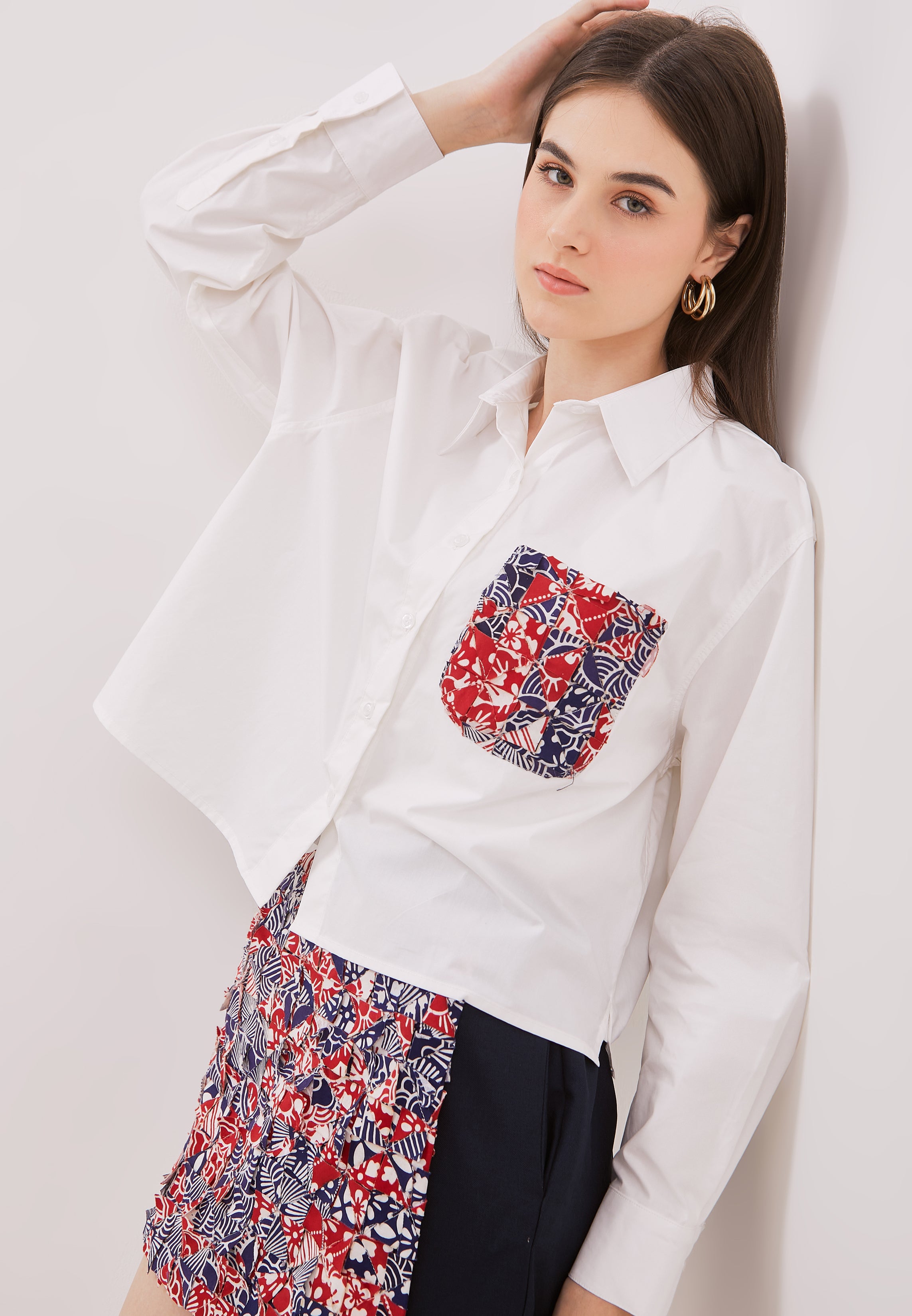 ORIGAMI Navy Red Skort