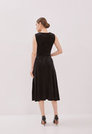 VELVET Black Fit and Flare Dress